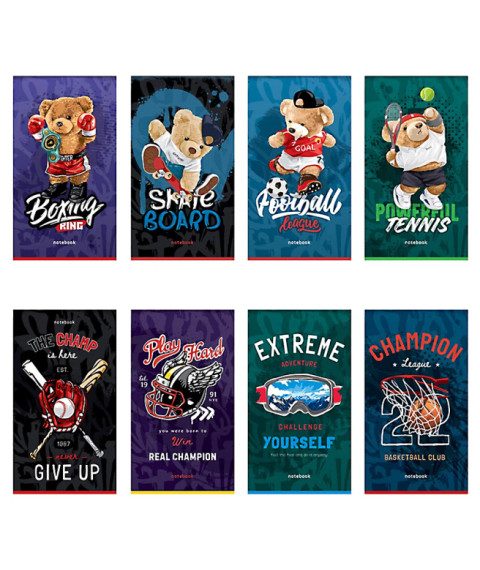 Blocnotes A6 32 foi pătrățele cu capse ArtSpace "Sport"